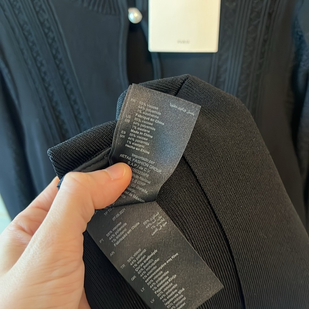 Sandro Black Long Sleeve Dress - Picture 9 of 11